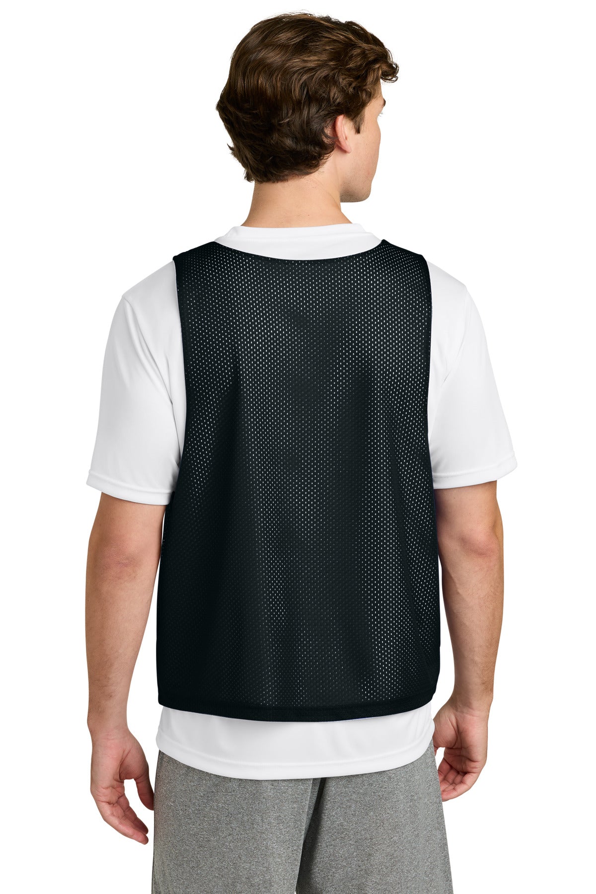 Blk/White Sport-Tek Lacrosse Reversible Pinnie ST512 plain