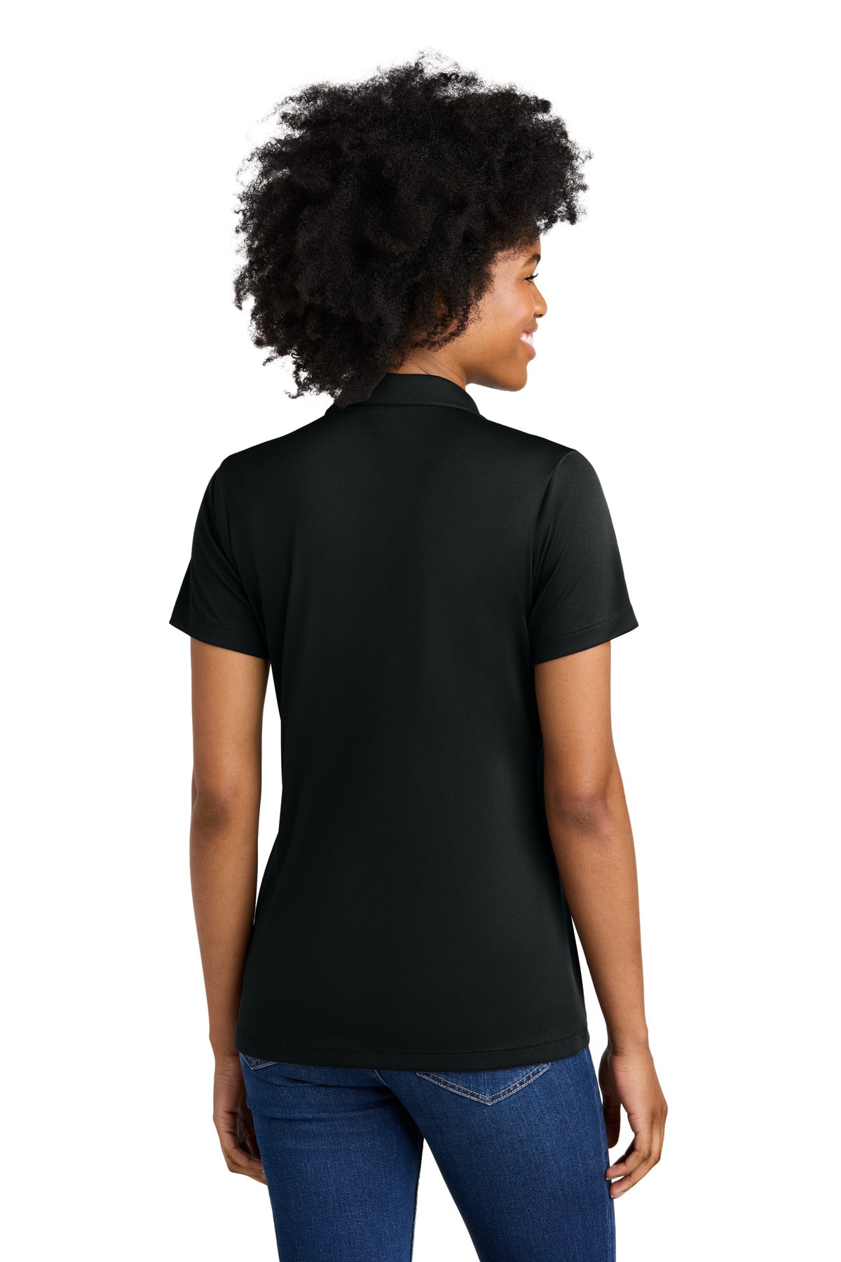 Blk/White Sport-Tek Women's Competitor United Polo LST104 plain