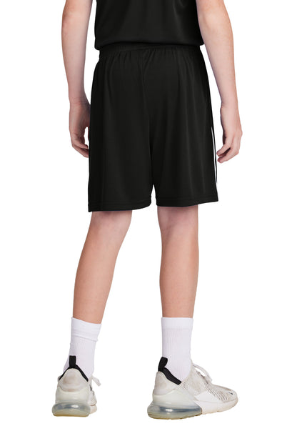 Blk/White Sport-Tek Youth Competitor United 5" Short YST103 plain