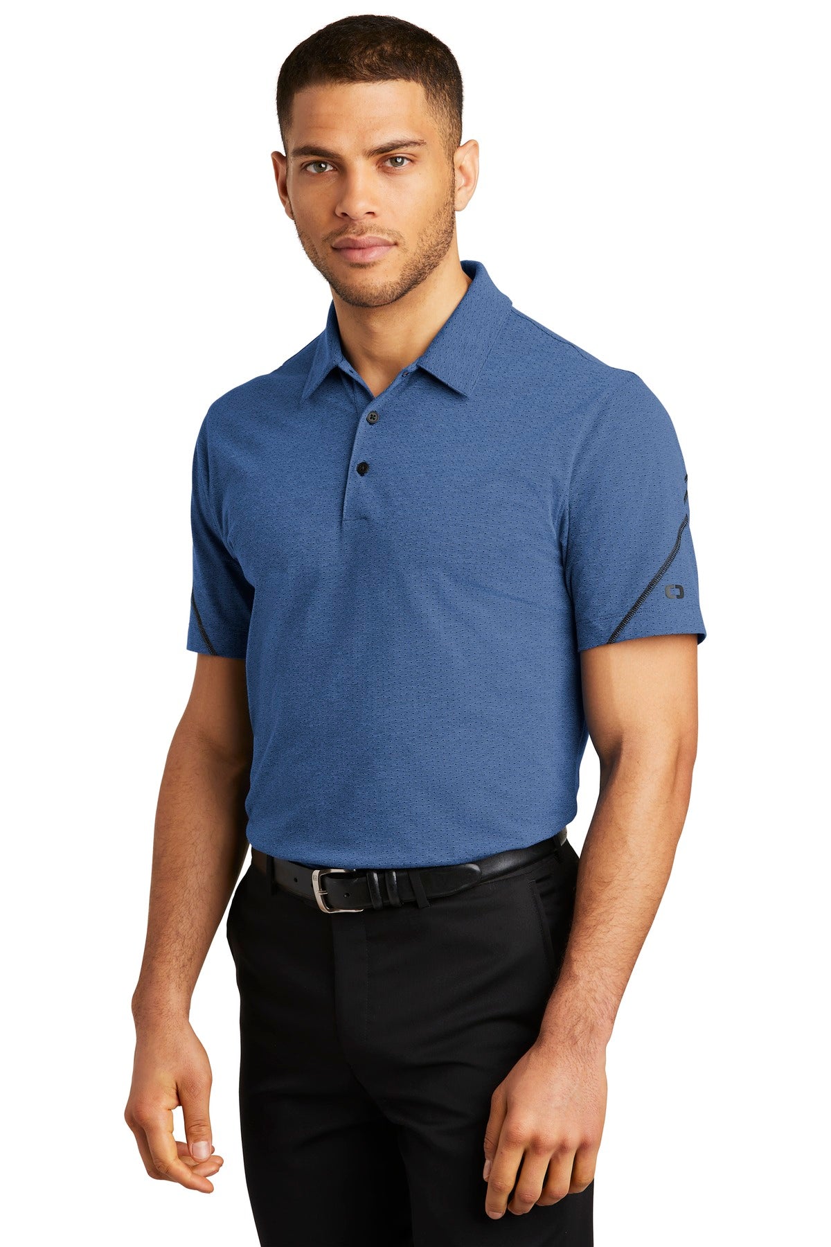 Blue Hthr OGIO Tread Polo. OG135 plain