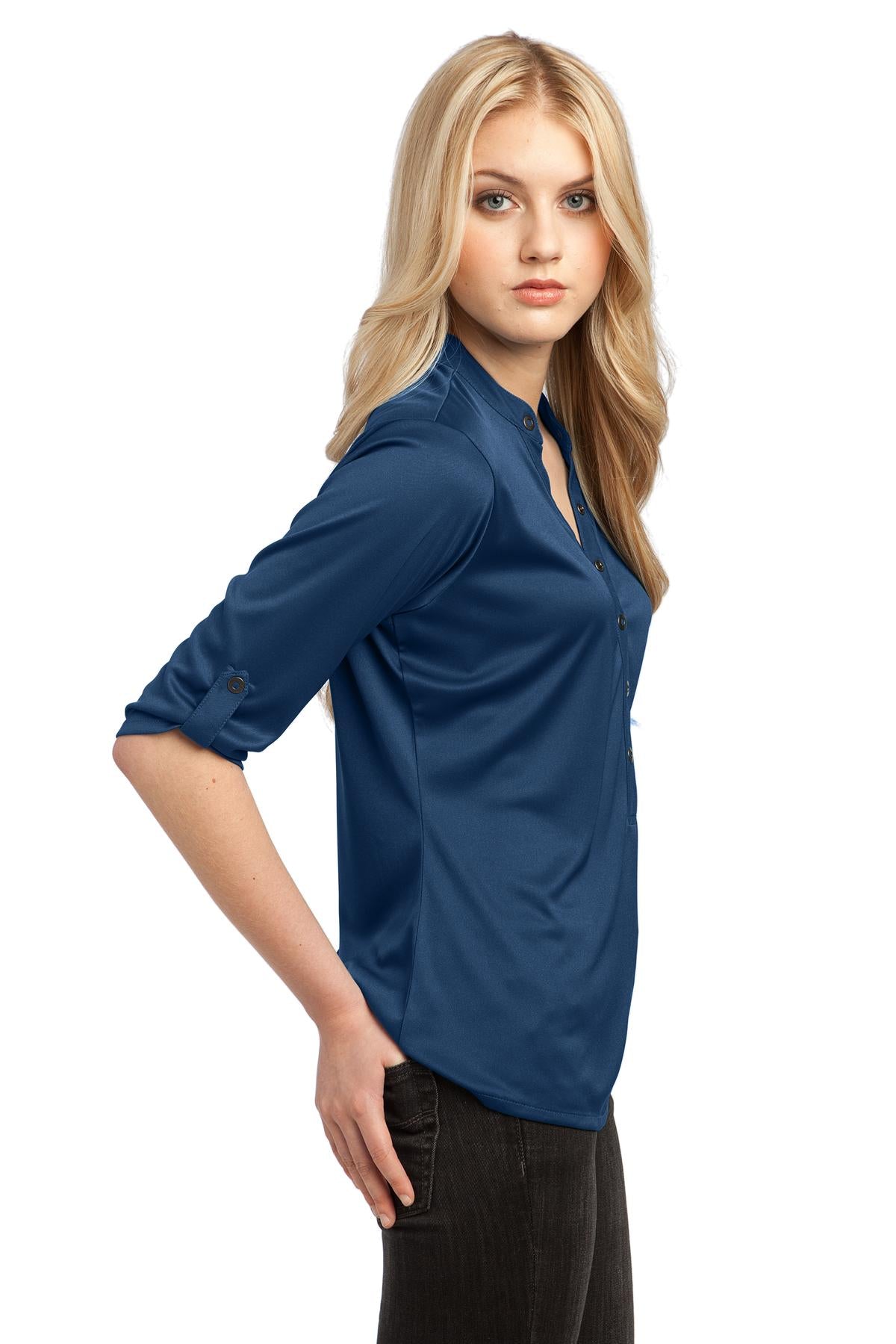 Blue Indigo OGIO - Crush Henley. LOG111 plain