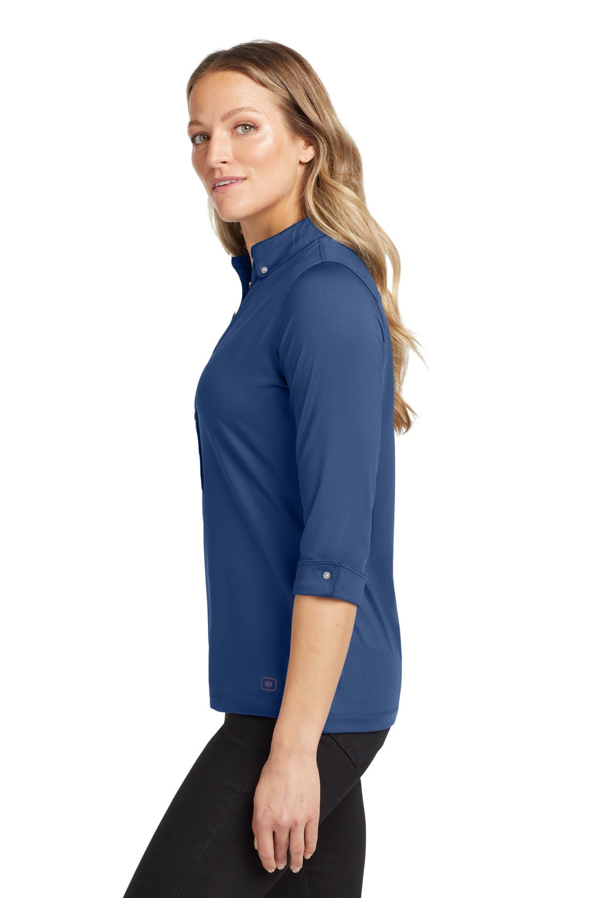 Blue Indigo OGIO Women's Gauge Polo. LOG122 plain