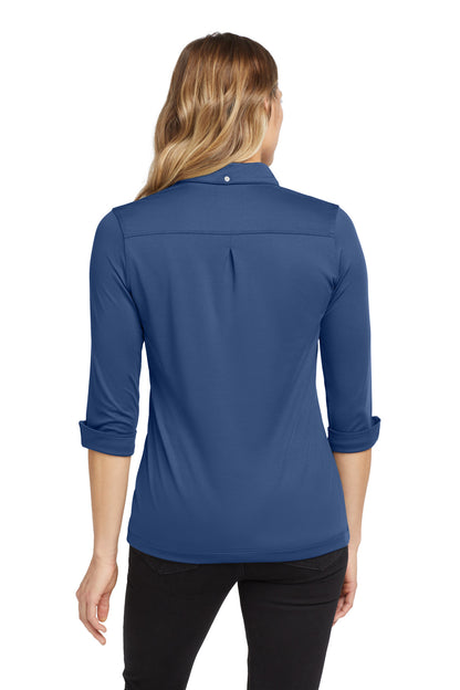 Blue Indigo OGIO Women's Gauge Polo. LOG122 plain