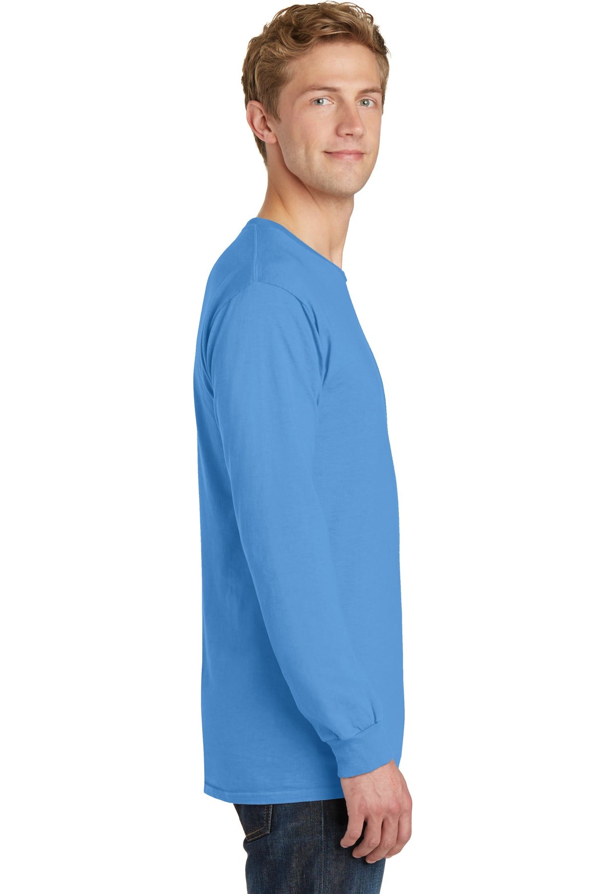 Blue Moon Port & Co Beach Wash Garment-Dyed Long Sleeve Tee PC099LS plain