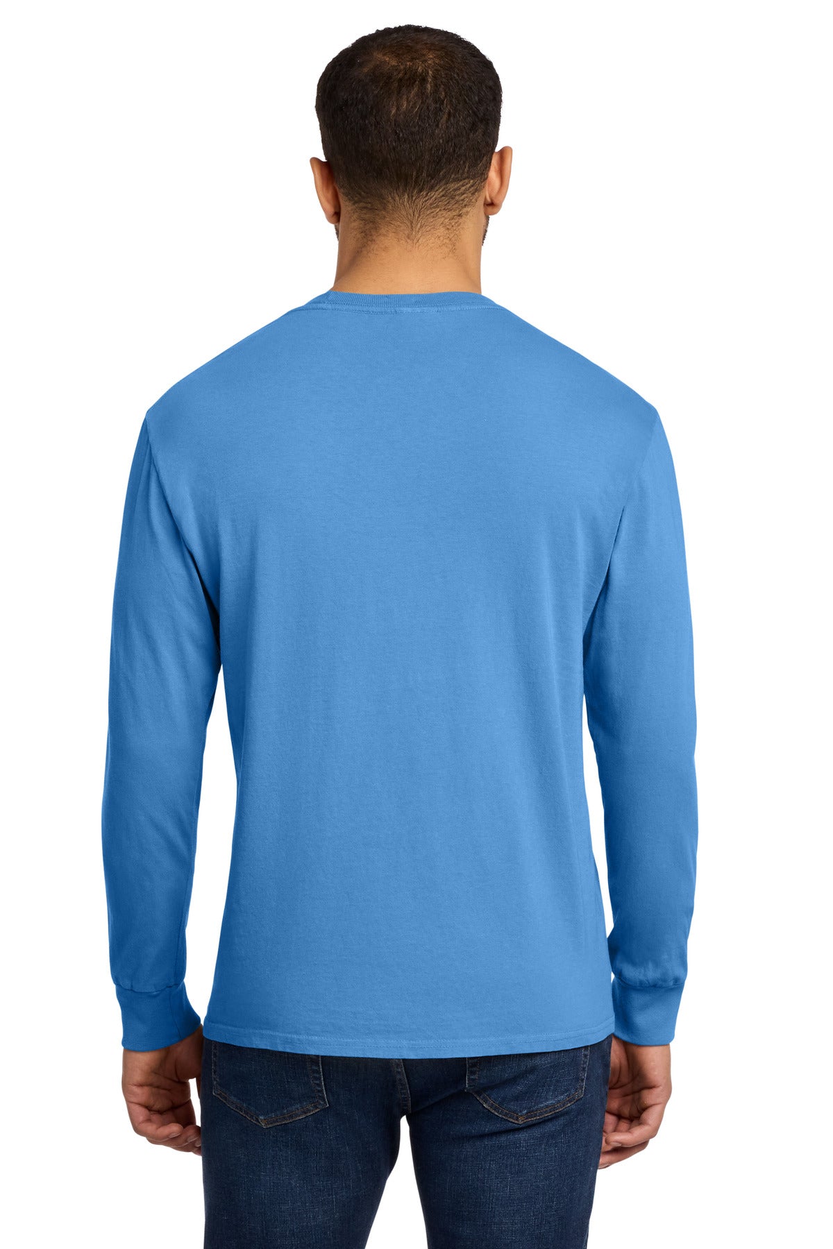 Blue Moon Port & Co Beach Wash Garment-Dyed Long Sleeve Tee PC099LS plain