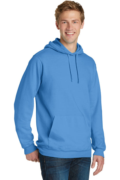 Blue Moon Port & Co Beach Wash Garment-Dyed Pullover Hooded Sweatshirt. PC098H plain