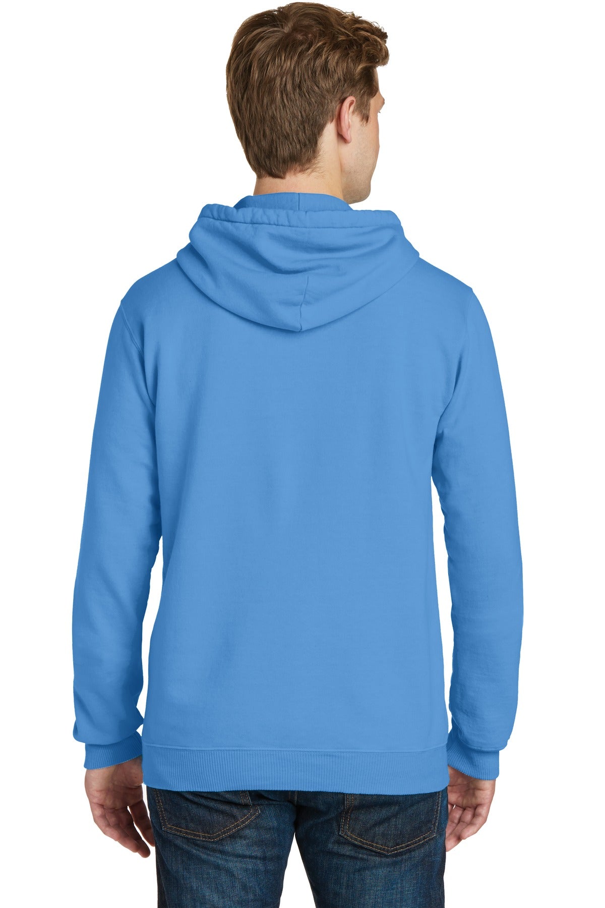 Blue Moon Port & Co Beach Wash Garment-Dyed Pullover Hooded Sweatshirt. PC098H plain