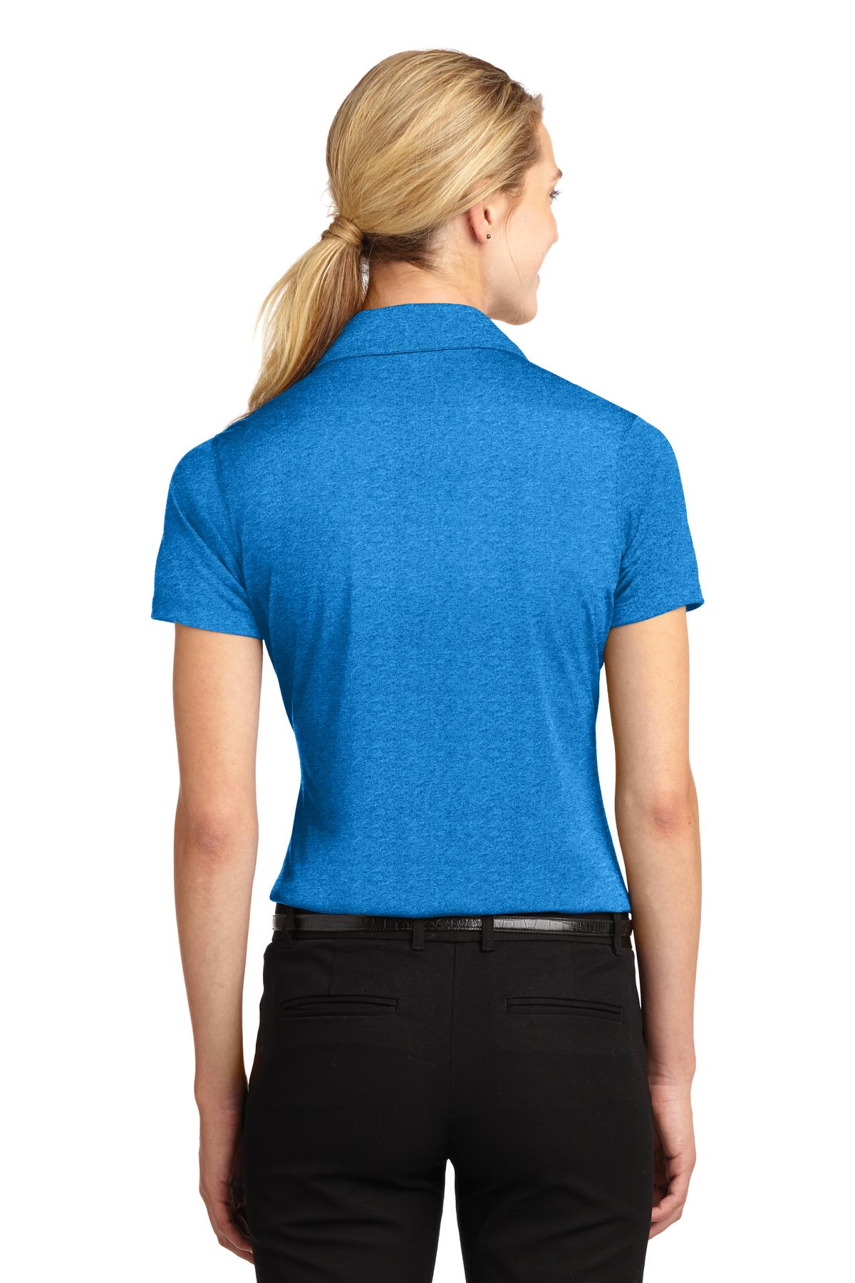 Blue Wake Hthr Sport-Tek Women's Heather Contender Polo. LST660 plain