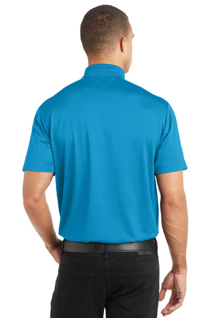 Blue Wake Port Authority Diamond Jacquard Polo. K569 plain