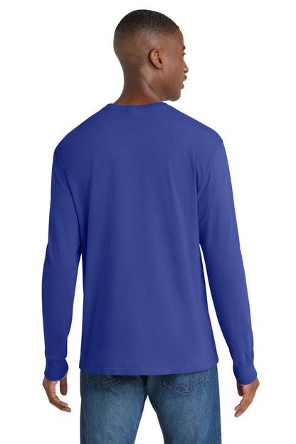 BlueIris Port & Co Beach Wash Garment-Dyed Long Sleeve Tee PC099LS plain