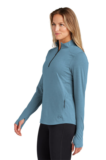 BlueMist OGIO Women's Motion 1/4-Zip LOG153 plain