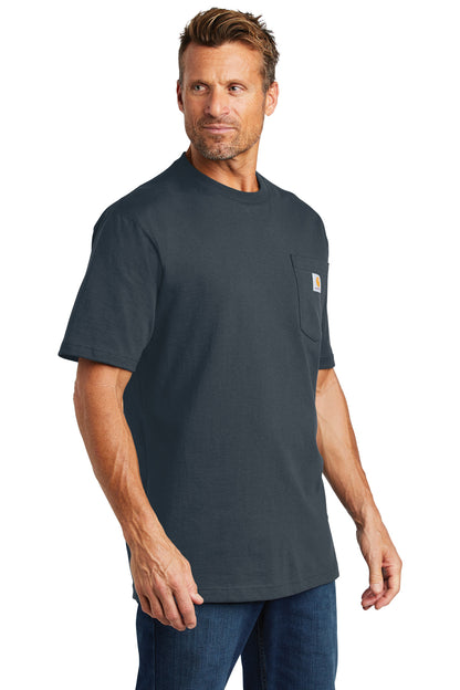 Bluestone Carhartt Tall Workwear Pocket Short Sleeve T-Shirt. CTTK87 plain