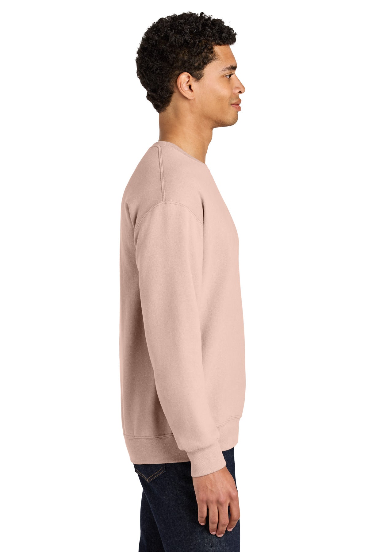 BlushPink Jerzees Ultimate Unisex CVC Ring Spun Crewneck Sweatshirt IC48M plain