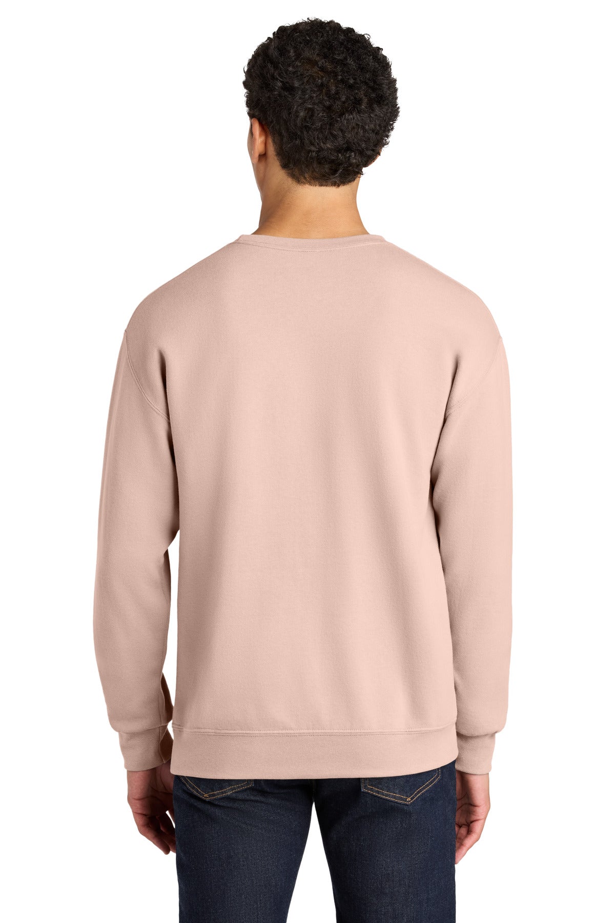BlushPink Jerzees Ultimate Unisex CVC Ring Spun Crewneck Sweatshirt IC48M plain