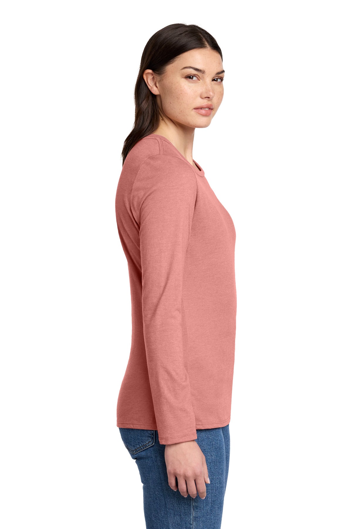 BlustFrost District Women's Perfect Blend CVC Long Sleeve Tee DT110 plain