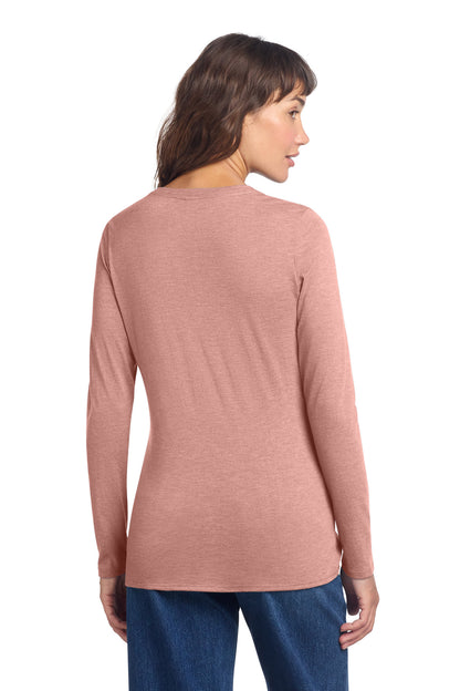 BlustFrost District Women's Perfect Tri Long Sleeve V-Neck Tee DT135 plain