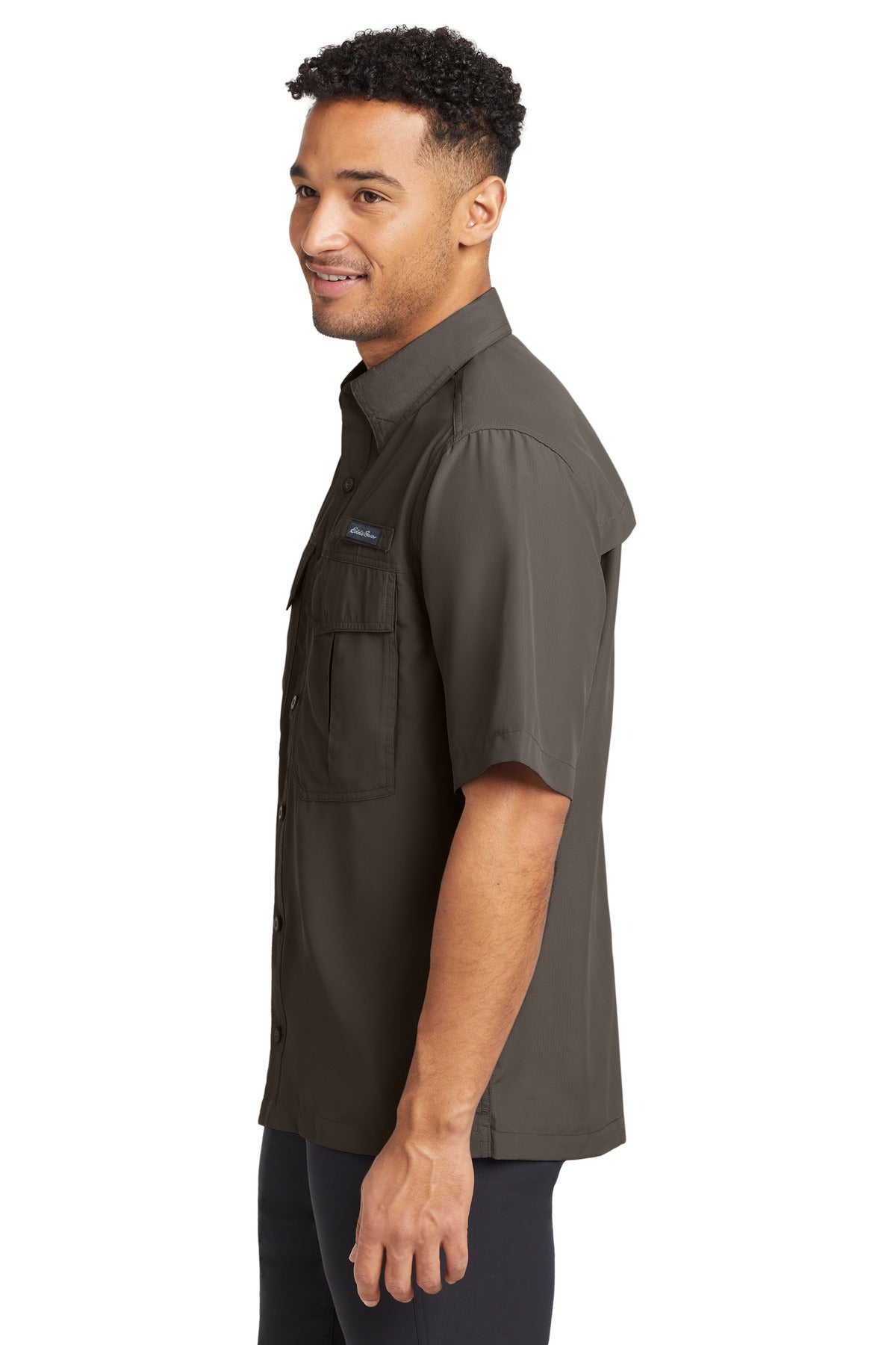 Boulder Eddie Bauer Short Sleeve Performance Fishing Shirt EB602 plain