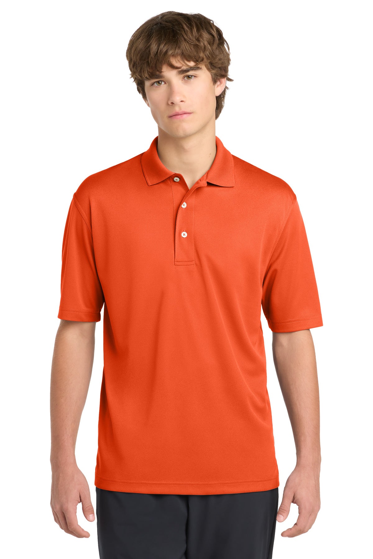 Bright Orange Sport-Tek Dri-Mesh Polo. K469 plain