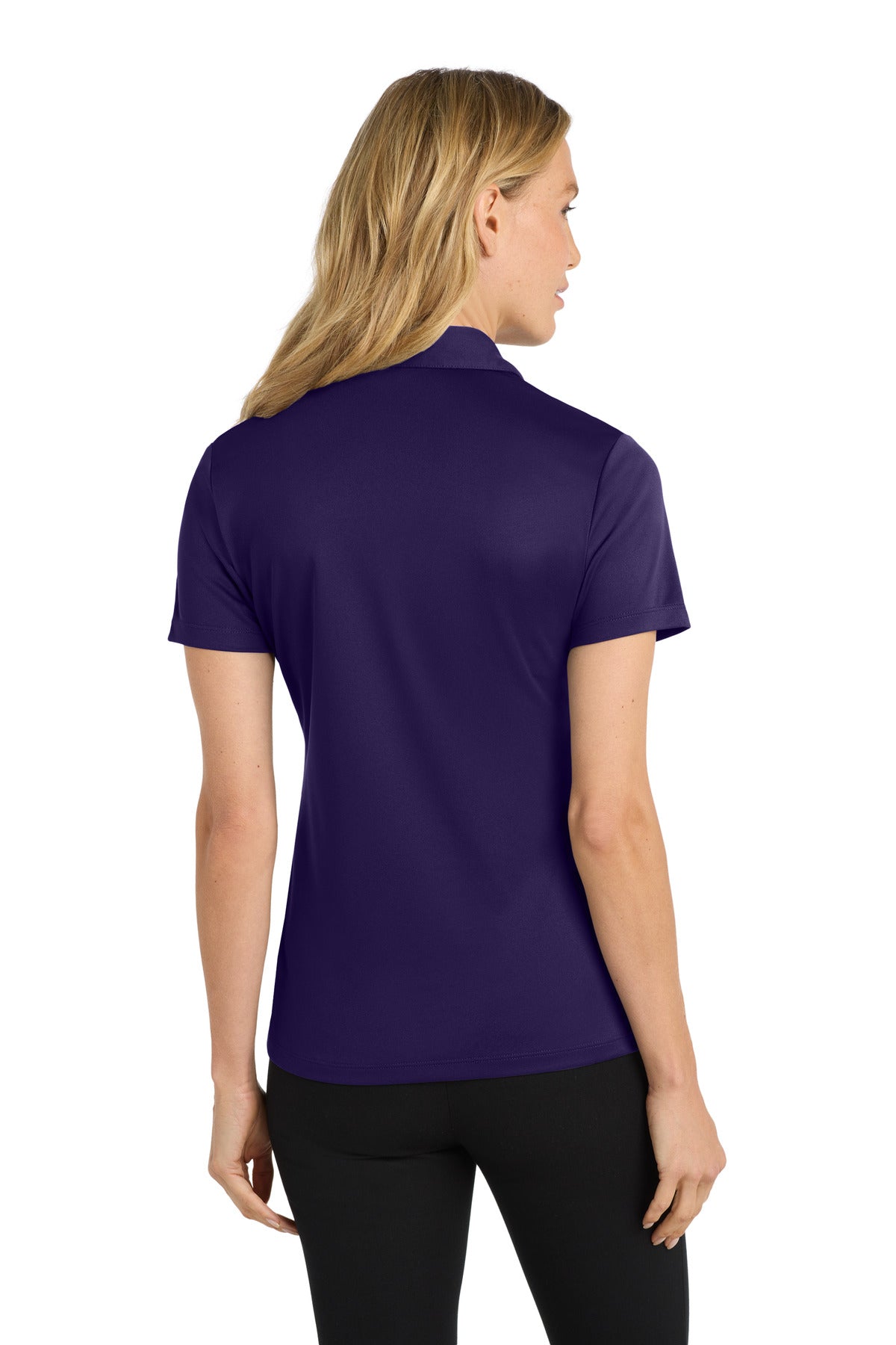 Bright Purple Port Authority Women's Silk Touch Performance Polo. L540 plain