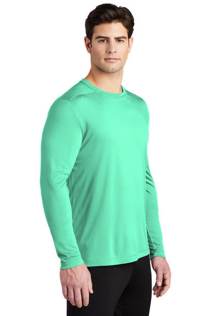 Bright Seafoam Sport-Tek Posi-UV Pro Long Sleeve Tee. ST420LS plain