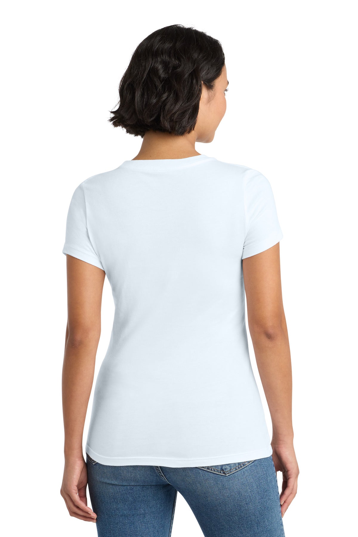 Bright White District Women's Perfect Weight Tee. DM104L plain
