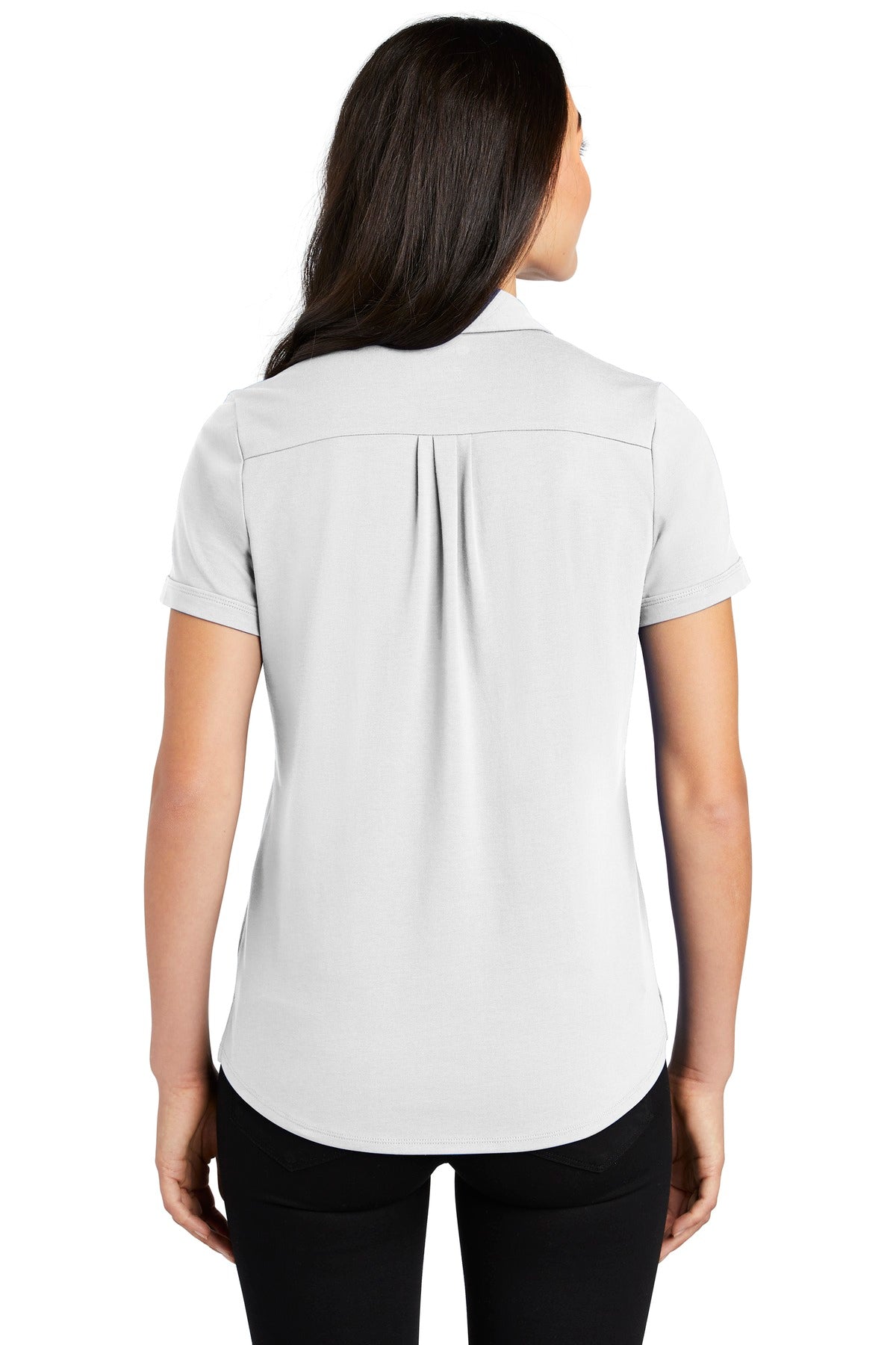 Bright White OGIO Women's Limit Polo. LOG138 plain