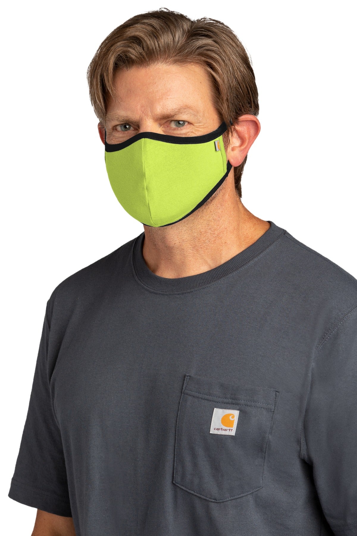 BrightLime Carhartt Cotton Ear Loop Face Mask (3 pack) CT105160 plain