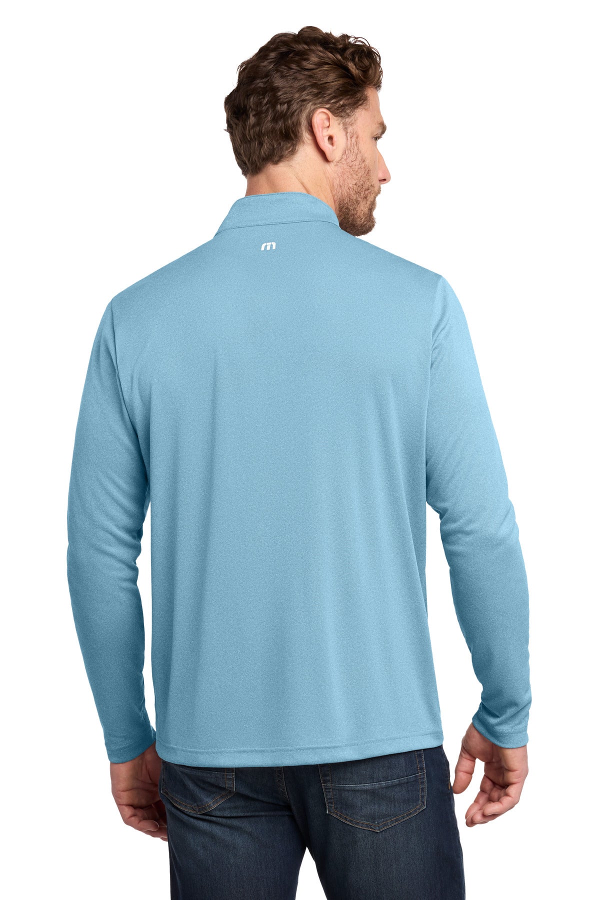 BrillBluHt TravisMathew Coto Performance 1/4-Zip TM1MY397 plain