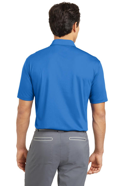 Brisk Blue Nike Dri-FIT Vertical Mesh Polo. 637167 plain