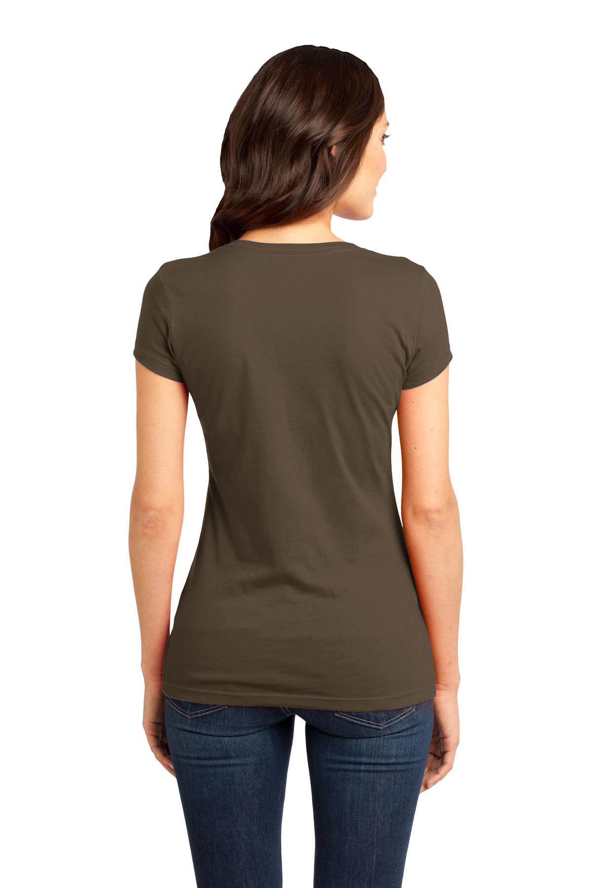 Brown District Women's Fitted Very Important Tee . DT6001 plain