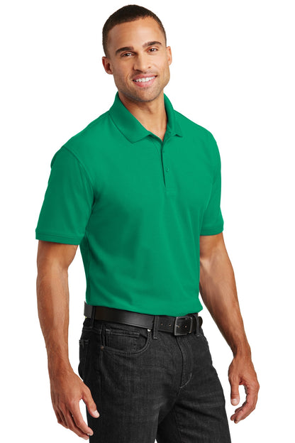 Brt Kelly Grn Port Authority Core Classic Pique Polo. K100 plain