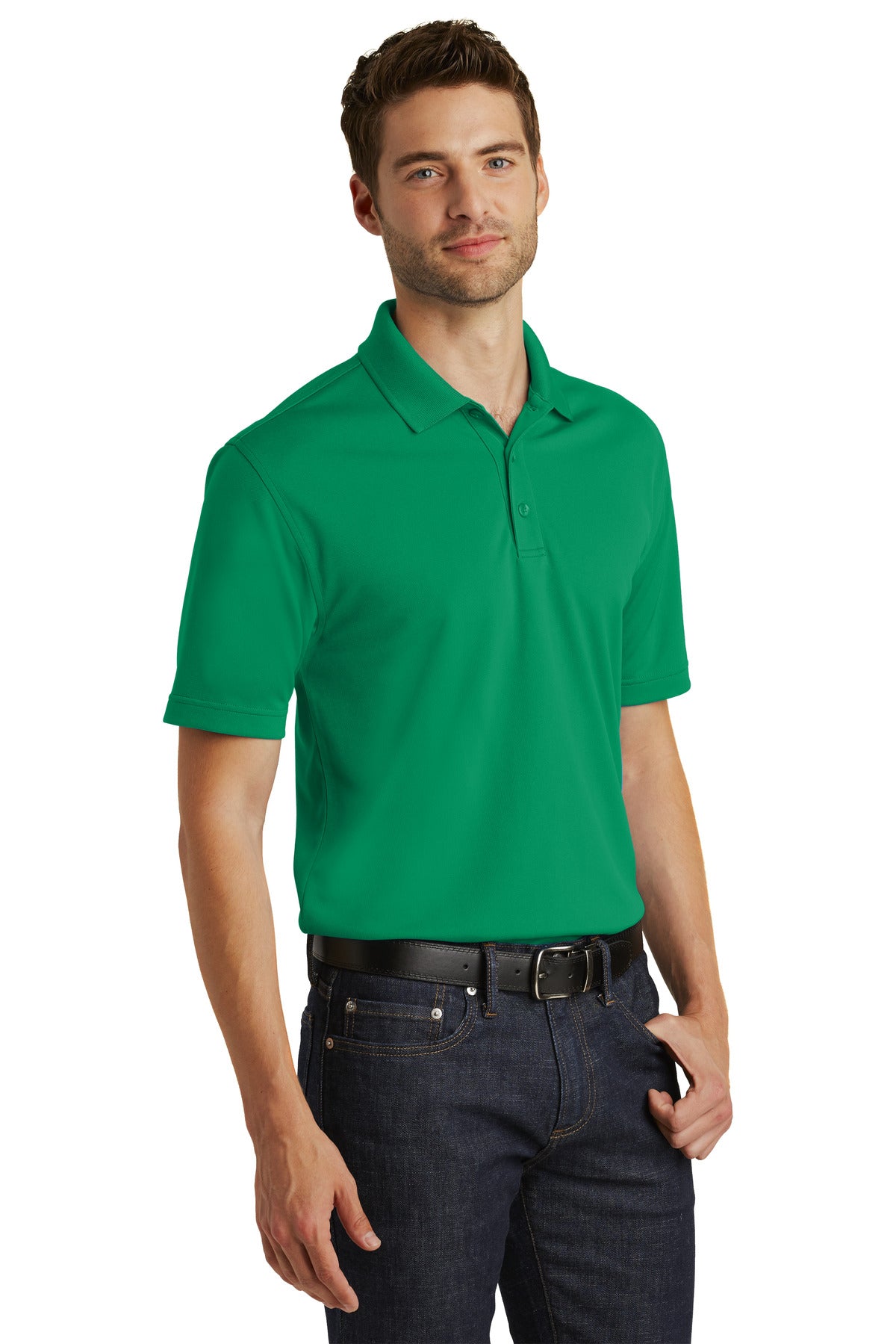 Brt Kelly Grn Port Authority Dry Zone UV Micro-Mesh Polo. K110 plain