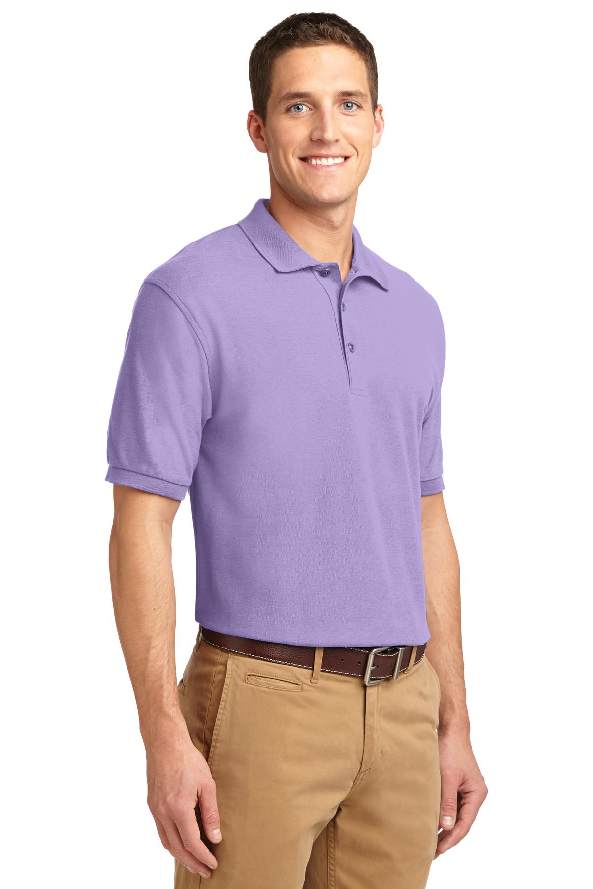 Brt Lavender Port Authority Silk Touch Polo K500 plain