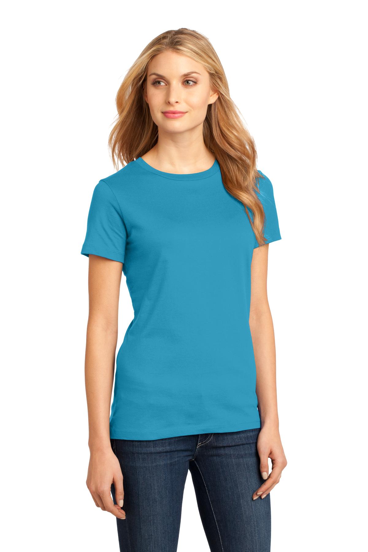 Brt Turquoise District Women's Perfect Weight Tee. DM104L plain