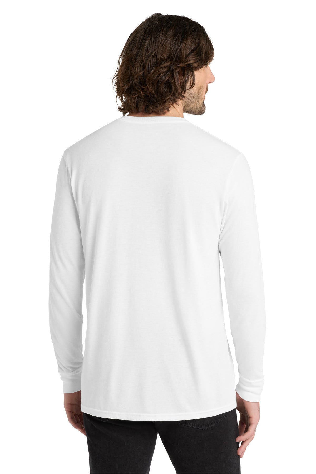 BrtWhite Allmade Unisex Tri-Blend Long Sleeve Tee AL6004 plain