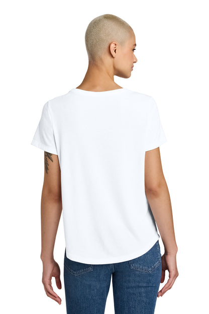 BrtWhite Allmade Women's Relaxed Tri-Blend Scoop Neck Tee AL2015 plain
