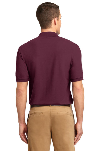 Burgundy Port Authority Silk Touch Polo K500 plain