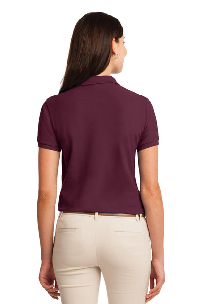 Burgundy Port Authority Women's Silk Touch Polo. L500 plain