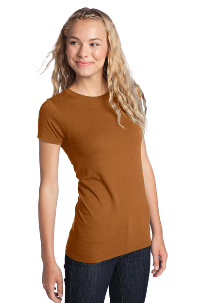 Burnt Orange District Women's Fitted The Concert Tee DT5001 plain