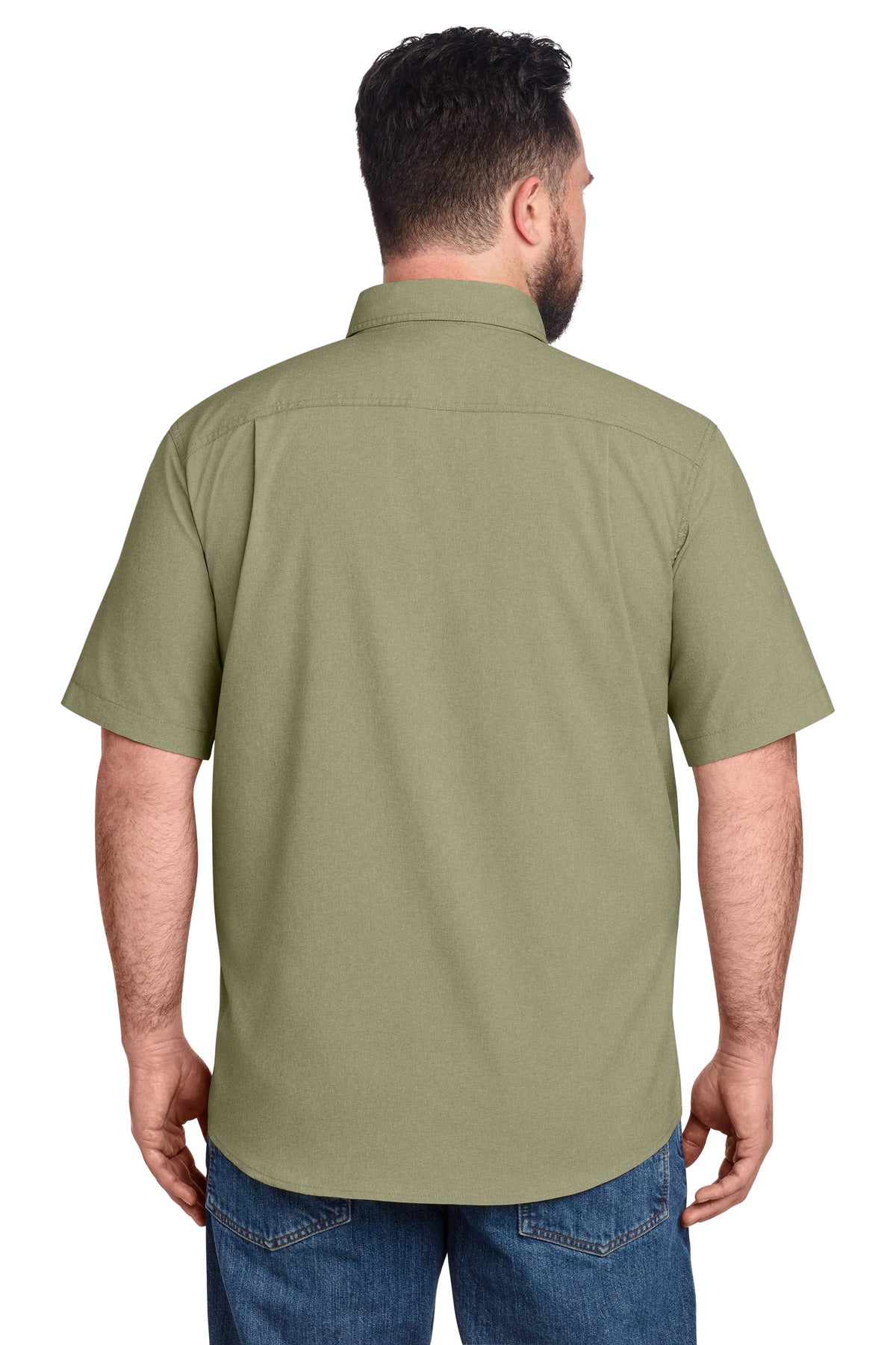 BurntOlive Carhartt Force Solid Short Sleeve Shirt CT105292 plain