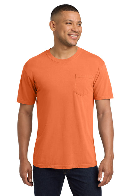 BurntOrng COMFORT COLORS Heavyweight Ring Spun Pocket Tee. 6030 plain