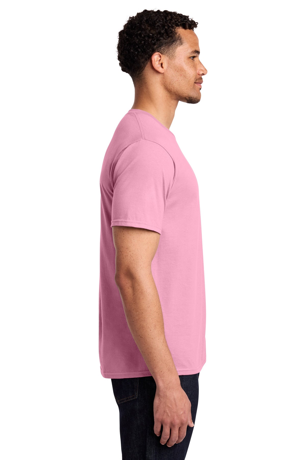 Candy Pink Port & Co Fan Favorite Tee. PC450 plain