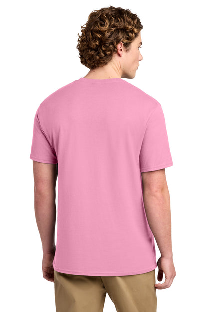 Candy Pink Port & Co Ring Spun Cotton Tee. PC150 plain