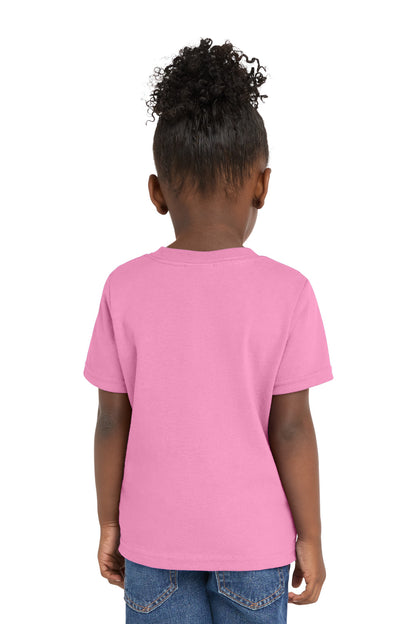 Candy Pink Port & Co Toddler Core Cotton Tee. CAR54T plain