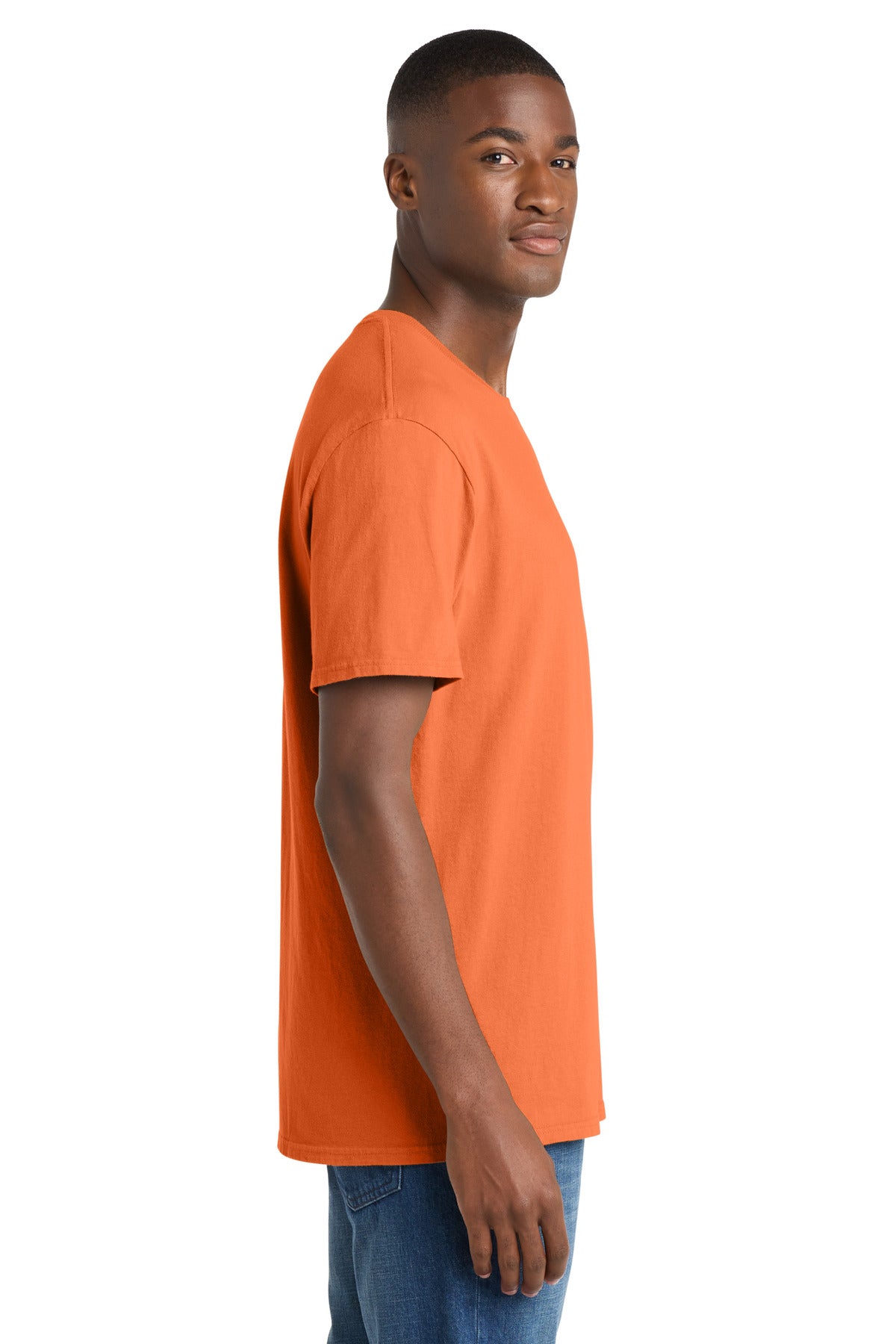 Cantaloupe Port & Co Beach Wash Garment-Dyed Tee. PC099 plain