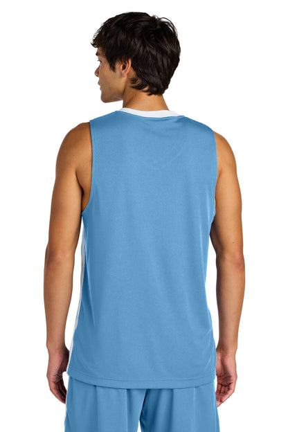 CarBl/Wht Sport-Tek Rival Basketball Rev Jersey ST900 plain