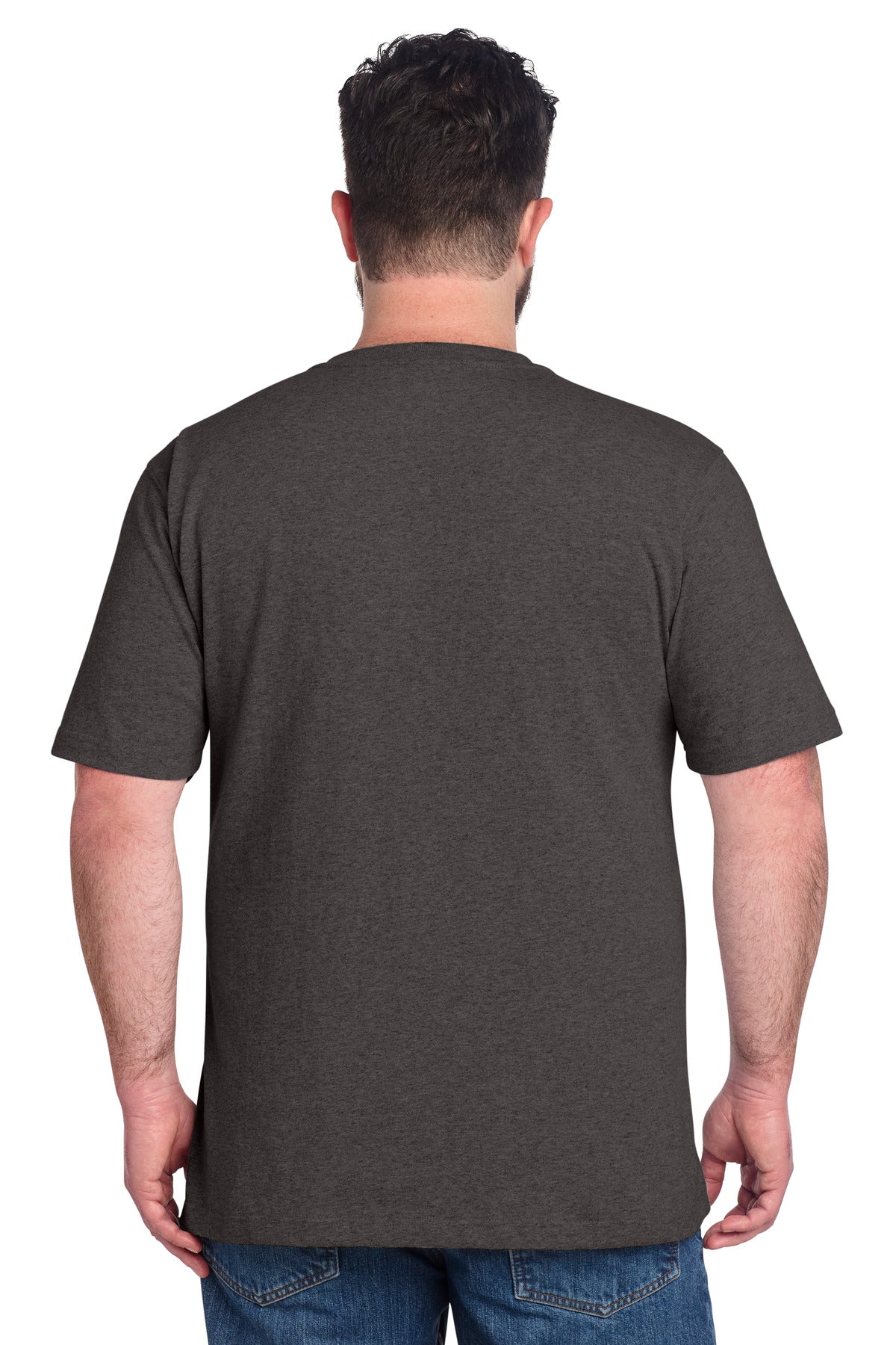 Carbon Heather Carhartt Short Sleeve Henley T-Shirt CTK84 plain