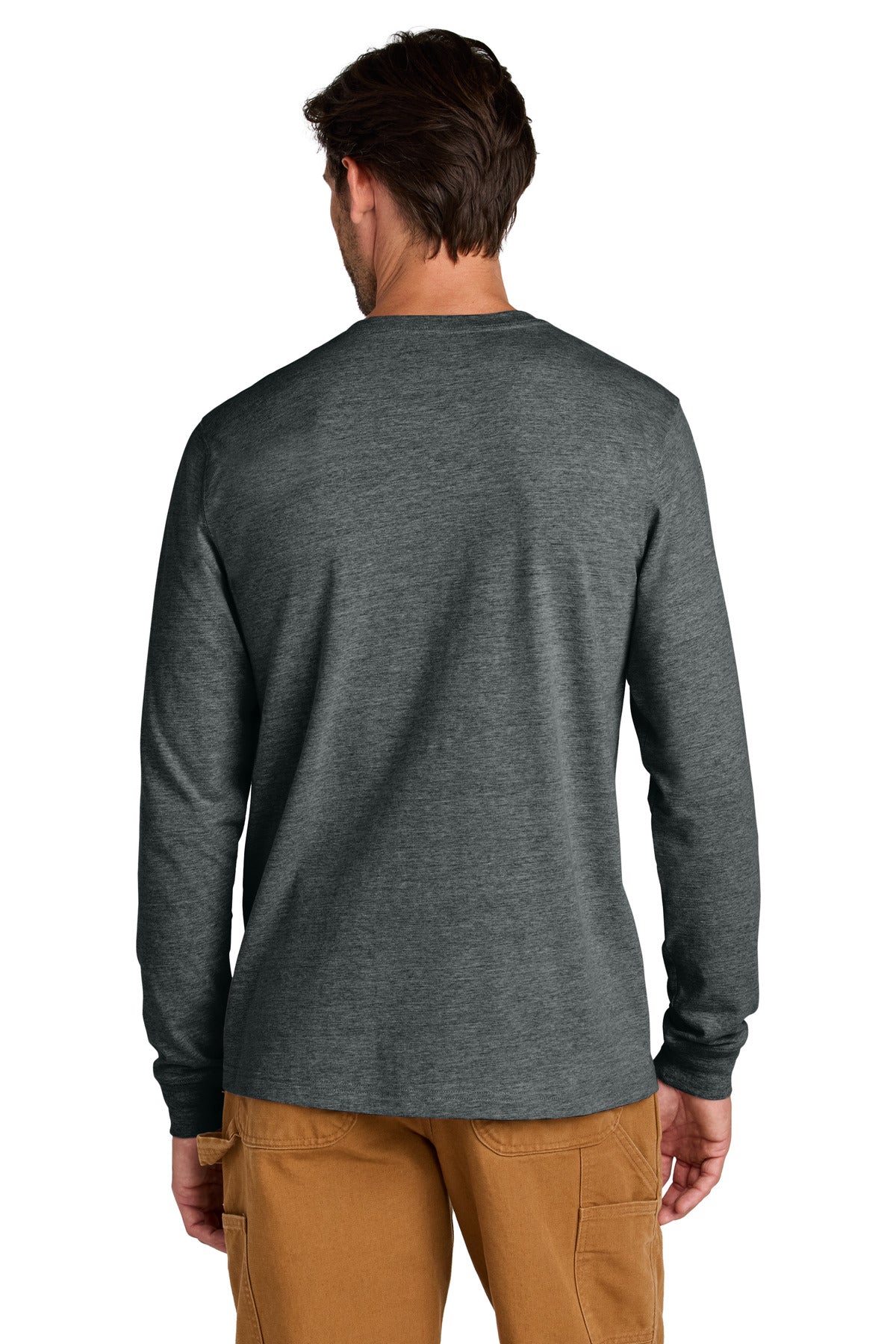 CarbonHthr Carhartt Long Sleeve T-Shirt CT106921 plain