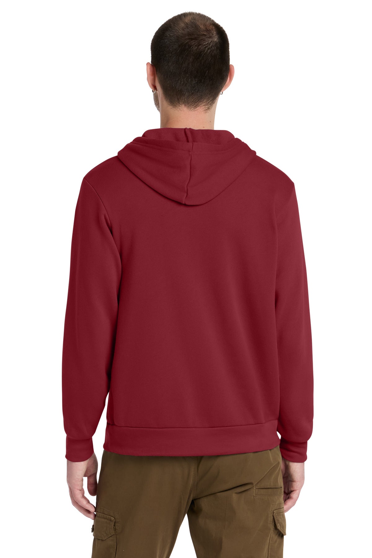 Cardinal BELLA+CANVAS Unisex Sponge Fleece Pullover Hoodie. BC3719 plain