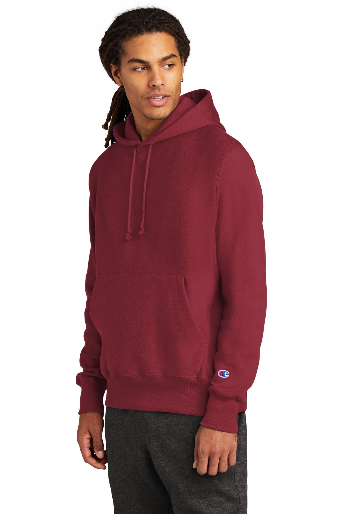 Cardinal Champion Reverse Weave Hooded Sweatshirt S101 plain